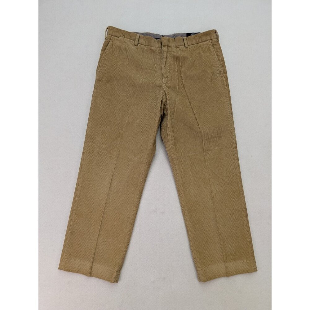 Lands' End Men's Corduroy Pants Size 36 x 27.5 Short Traditional Fit Beige